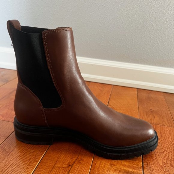 Madewell Shoes - Madewell Chelsea Brown Lug Sole Boots